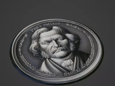 Hegel Medallion 3D print model