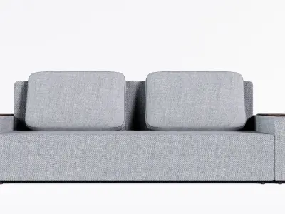 Sofa in grey color Free low-poly 3D model