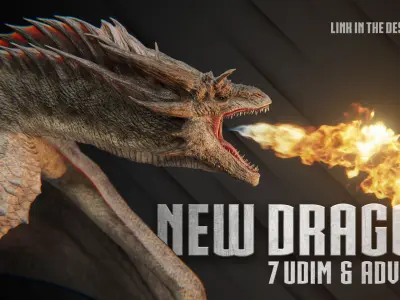 Dragon Wyvern Low-poly 3D model