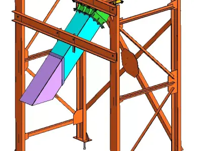 Big-Bag wrecker with hopper 3D model