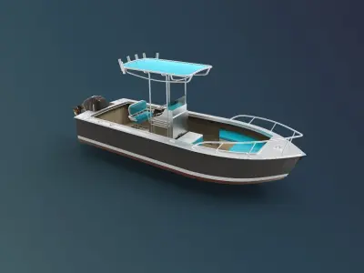 Boat luxury 2 3D model