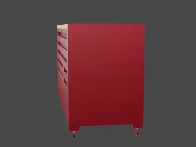 Simple Wooden top Tool Box Free 3D model