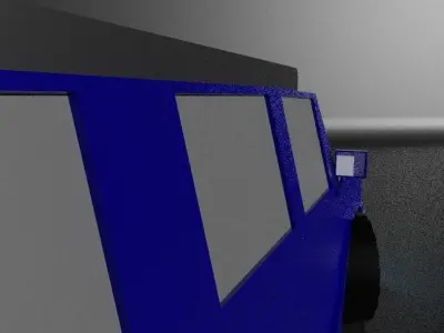 Low-Poly Hummer H3 Car Low-poly 3D model