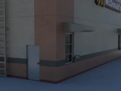 McDonalds Restaurant Low-poly 3D model