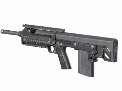 Kel-Tec RFB 762x51 NATO Bullpup Rifle Low-poly 3D model