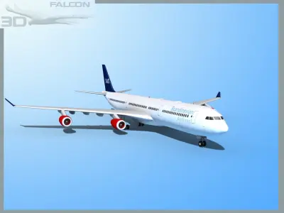Falcon3D A340-600 SAS 3D model