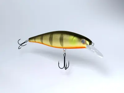 Crankbait fishing lure 3D model