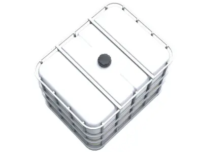 Caged IBC Tote 1 Low-poly 3D model