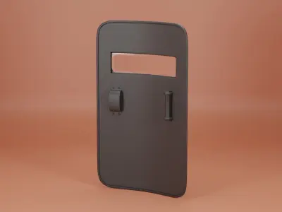 Indonesian Police Shield Low-poly 3D model