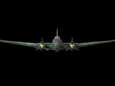 German Heinkel He 111 Bomber 3D model