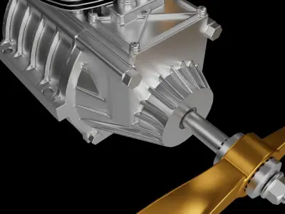 Airplane engine 3D print model