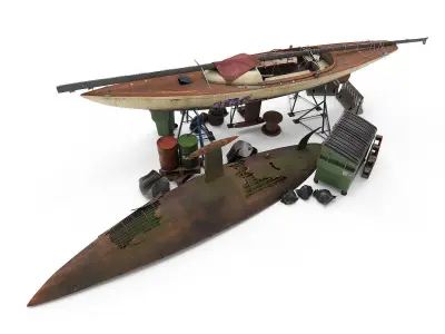 Abandone Yacht 02 3D model