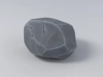 Cartoon Stone 01 3D model