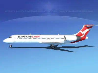 Boeing 717-200 Qantas Link 3D model