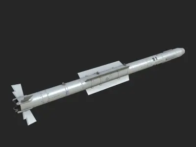 Chinese PL10 Infrared guided Air-to-Air missile PL-10 Low-poly 3D model
