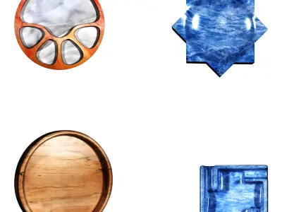 collection of decorative  00 3D model