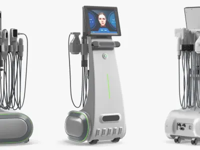 High Intensity Ultrasound Skin Lifting Machine White 3D model