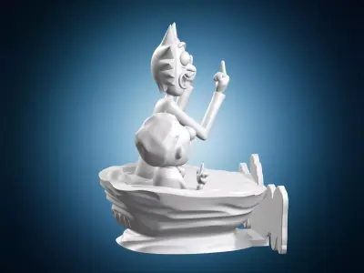 Rick and Morty Portal Display Miniature 3D print model