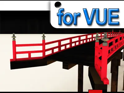 Japanese Bridge - A 3D model