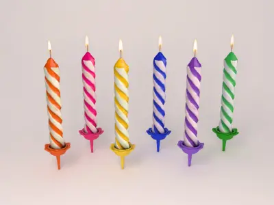 Birthday Candle 3D model