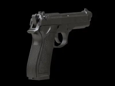 Beretta 92 Low Poly Low-poly 3D model