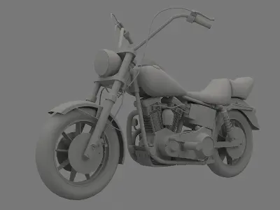 Bullet Bike Low-poly 3D model