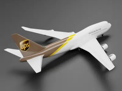 Boeing 747-400 UPS 3D model