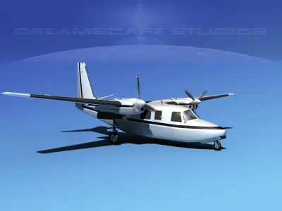 Rockwell Aero Commander 560 V04 3D model