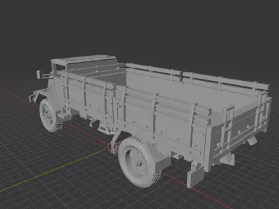 MAN 630 L2A Cargo-SLS 1958 - German 5t Military Truck 3D print model