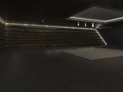 Showroom Low-poly 3D model