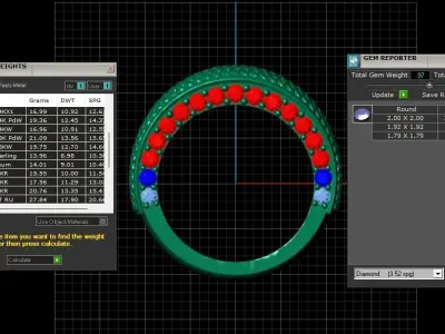 Diamond tyre ring 3D print model purchase