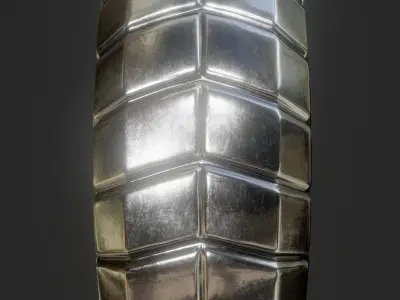 Futuristic Tire Silver Version Low-poly 3D model