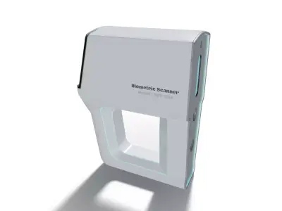 Sci-Fi Biometric Hand Scanner - Game-Ready Low-poly 3D model