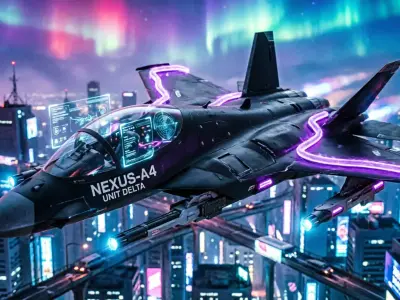 Futuristic Sci-Fi Jet Fighter 3D model
