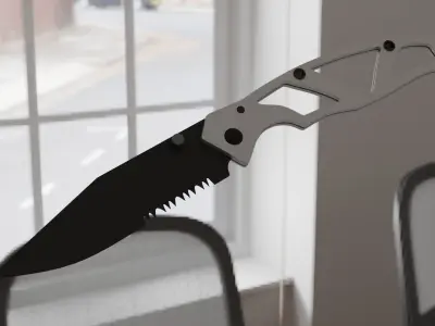 Simple Knife like Butterfly 3D model