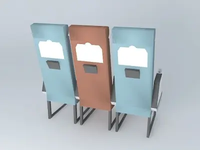 ccc three airplane seats - three airplane seats Free 3D model