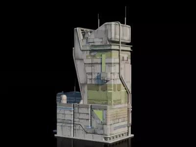 Cyberpunk Building 4 Low-poly 3D model purchase