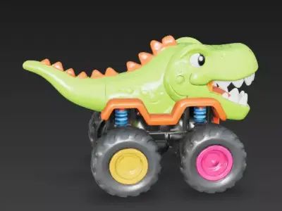 Dino-Drive T-Rex Monster Truck 3D Model Low-poly 3D model