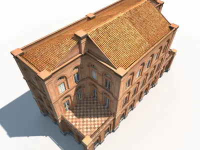 Building Facade 184 Low Poly Low-poly 3D model