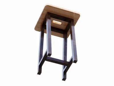 Tapered Leg Type Table 3D model