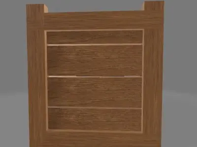 Wooden-Crate wooden box Free low-poly 3D model