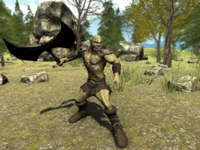 Orc Warrior Low-poly 3D model