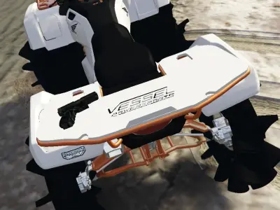 Vessel powersports ATV rear rack Low-poly 3D model