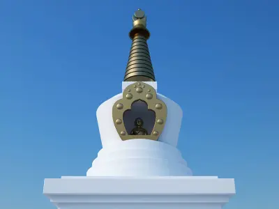 White Stupa 3D model