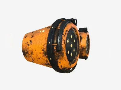 SciFi Glasses G07 Orange Dirt - Character Design Fashion Free low-poly 3D model