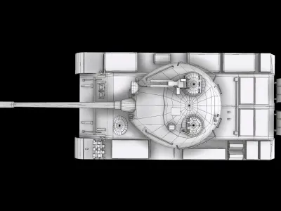TANK T55 main battle tanks Low-poly 3D model