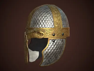 Viking Helmet 02 Low-poly 3D model