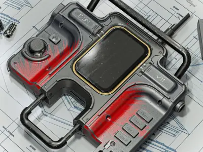 Sci-fi Controller V11 PBR Low-poly 3D model