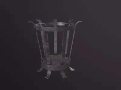 Medieval Brazier3D Model Low-poly 3D model