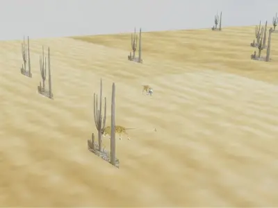 Desert Animal Scene Free 3D model
